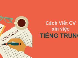 Cách viết CV xin việc tiếng Trung