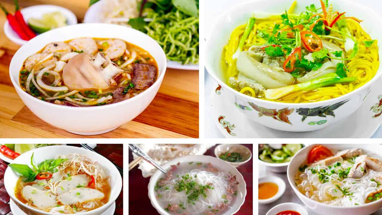 Tên gọi các món ăn Việt Nam bằng tiếng Anh - Các món bún, miến cháo đặc sắc